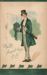 Oh, the Pleasant Days of Old - St. Patrick's Day Postcard