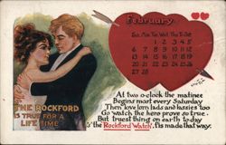 Rockford Watch Advertisement, February Postcard