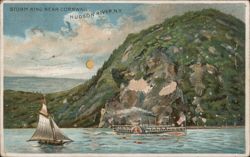 Storm King Near Cornwall, Hudson River NY Postcard