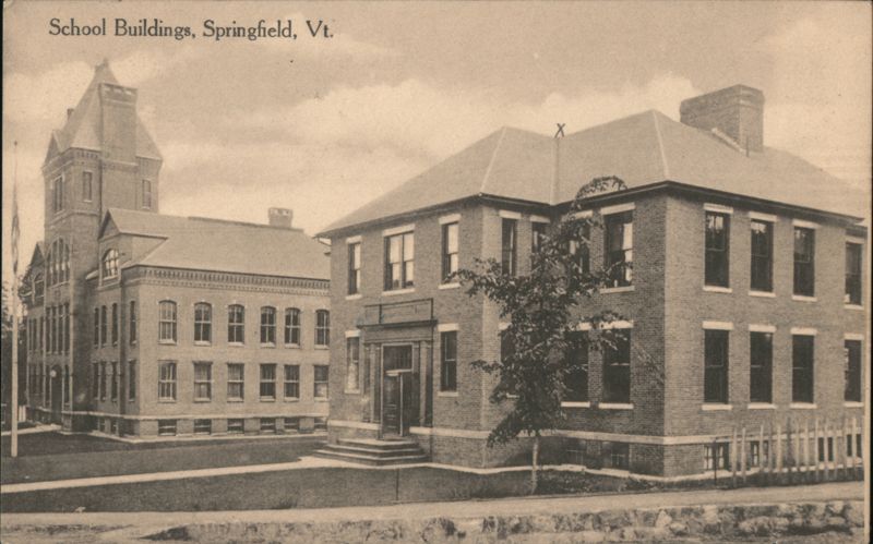School Buildings, Springfield, VT Vermont