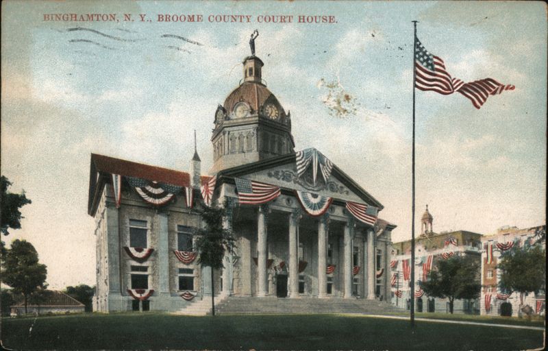 Broome County Court House Binghamton NY New York Postcard Broome County Court House Binghamton NY New York Postcard