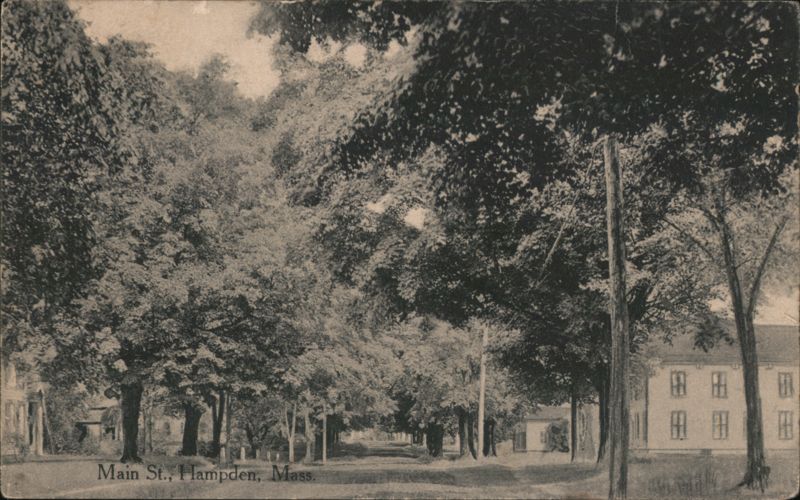 Main Street, Hampden MA - Tree-lined Street Massachusetts