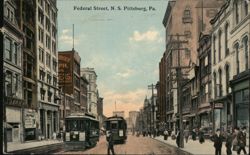 Federal Street, North Side, Pittsburgh, PA Pennsylvania Postcard