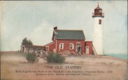 The Old Standby, First Lighthouse at Head of Lake Superior Postcard