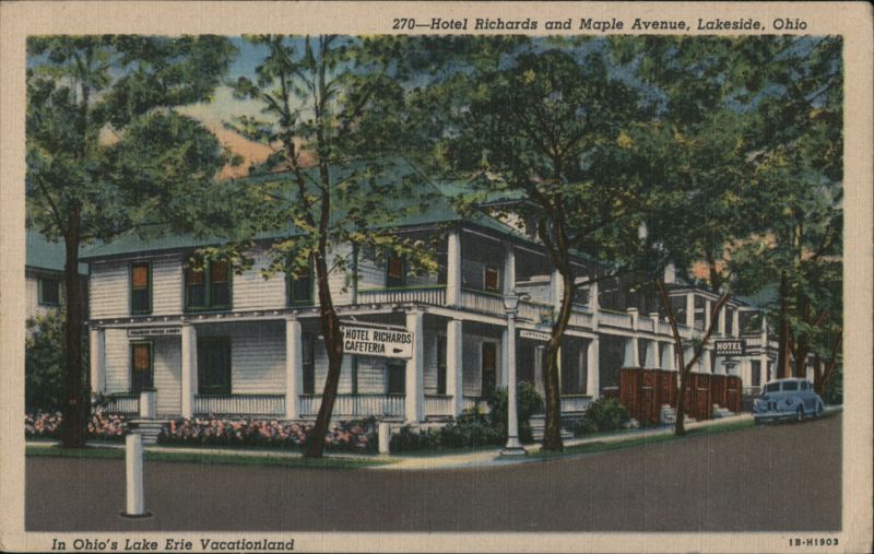 Hotel Richards and Maple Avenue, Lakeside, Ohio