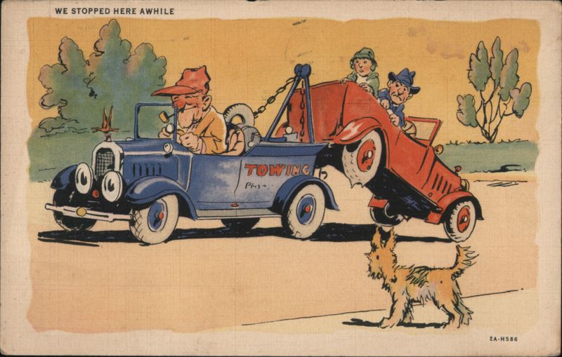 Towing - We Stopped Here Awhile Ray Walters Comic, Funny