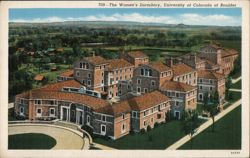 The Women's Dormitory, University of Colorado at Boulder Postcard