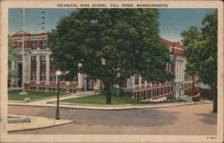 Technical High School, Fall River, MA Postcard