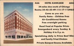 Hotel Kankakee, Kankakee, IL Postcard