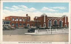 Boston and Maine Railroad Station, Lawrence, MA Postcard