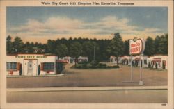 White City Court, 5511 Kingston Pike, Knoxville, Tennessee Postcard