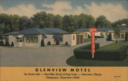 Glenview Motel Postcard