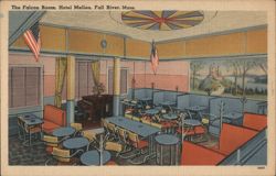 Falcon Room, Hotel Mellen, Fall River, Mass. Postcard