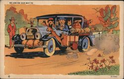 Family Road Trip Postcard
