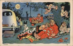 We Are Enjoying Outside Accommodations Postcard