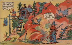 Hillbilly Family Waiting for Mail Postcard