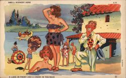 A Lake in Front and a Creek in the Back Postcard
