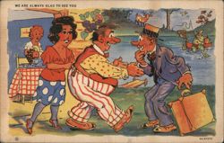 We Are Always Glad to See You - Humorous Resort Scene Postcard