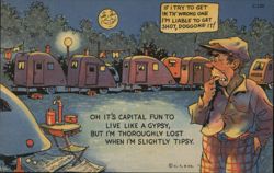 Trying to Find Your Trailer in Trailer Park C-190 Postcard