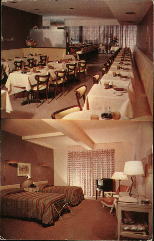 La Guardia Hotel Dining Room and Guest Room Jackson Heights New York
