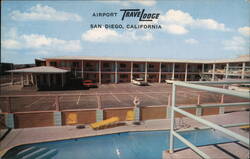 Airport Travelodge, San Diego, California Postcard