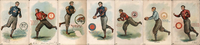 Set of 7 College Football Players