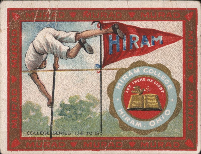 Hiram College Pole Vaulter, College Series Cigarette Cards