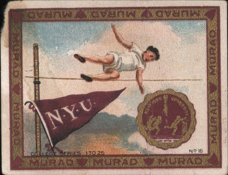 NYU Track and Field Athlete High Jump Cigarette Cards