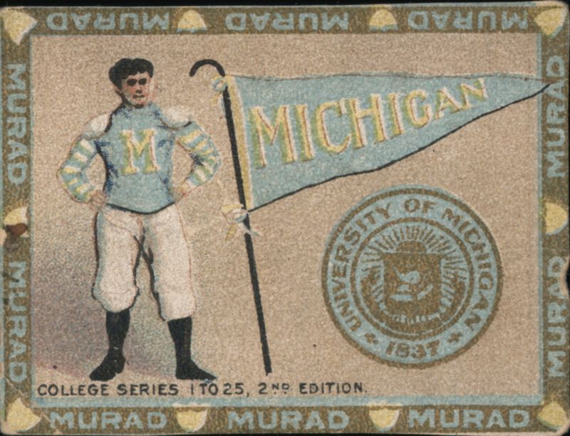 University of Michigan Football College Series Cigarette Cards