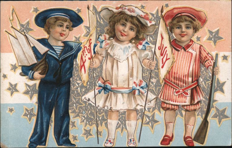 Children on Fourth of July Patriotic