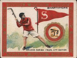 Swarthmore College Lacrosse Player Cigarette Card