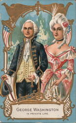 George Washington in Private Life Postcard