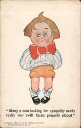 Boston Kid Series No. 4 - Many a man looking for sympathy... Postcard