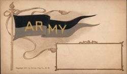 Army Pennant Postcard