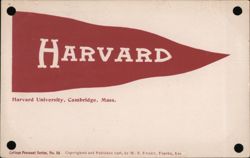 Harvard University Pennant Postcard