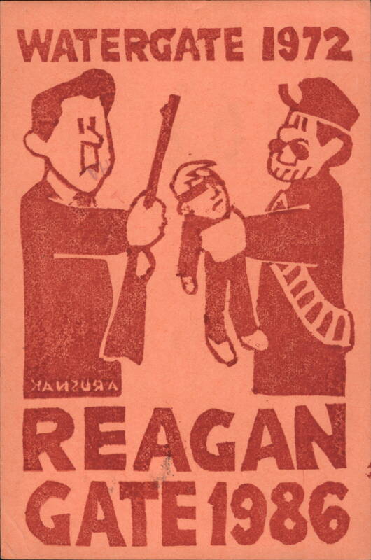 Reagan Watergate Political Satire Block Prints