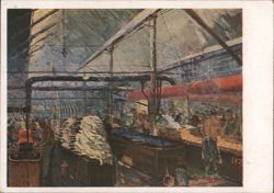 Dyeing Silk in a Soviet Textile Factory Postcard