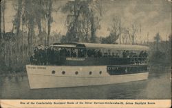Silver Springs Ocklawaha-St. Johns River Trip Daylight Route Postcard