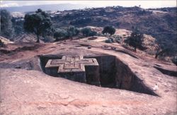 Sacred Spaces: Living Architecture of St. George Lalibela, Ethiopia Postcard