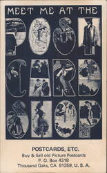 Meet Me At The Post Card Shop Collage Postcard