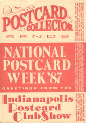 National Postcard Week '87 - Indianapolis Postcard Club Show Postcard