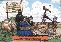 Kansas Territorial Sesquicentennial 1854-2004 Post Card Clubs, Collecting, Deltiology Postcard