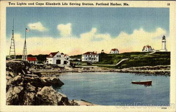 Two Light And Cape Elizabeth Life Saving Station Portland Maine