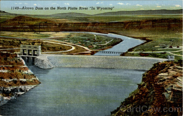 Alcova Dam on the North Platte River "In Wyoming"