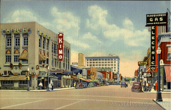 Central Ave., Looking East Albuquerque New Mexico