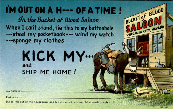 Bucket Of Blood Saloon Virginia City Nevada