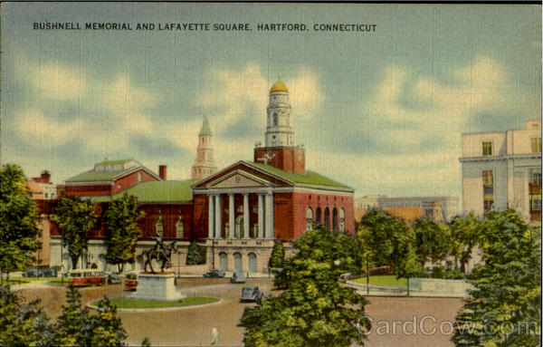 Bushnell Memorial And Lafayette Square Hartford Connecticut
