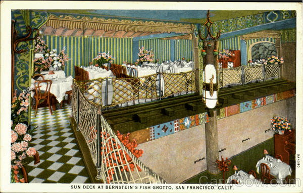 Sun Deck At Bernstein'S Fish Grotto San Francisco California