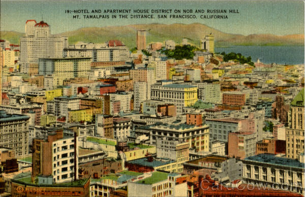 Hotel And Apartment House Distric On Nob And Russian Hill Nt, Tamalpais In The Districe San Francisco