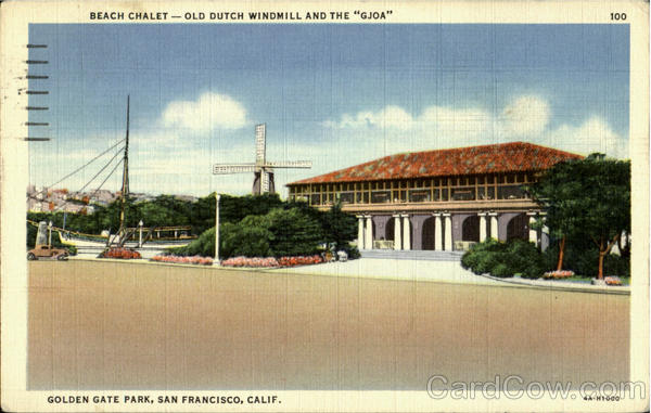 Beach Chalet-Old Dutch Windmill And The Gjoa', Golden Garwe Park San Francisco California